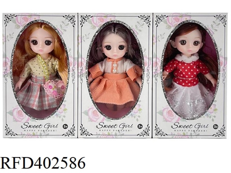 6-INCH 12-JOINT REAL BODY 3D REAL EYEBALL WEDDING DRESS YE LUOLI DOLL 3 ASSORTED