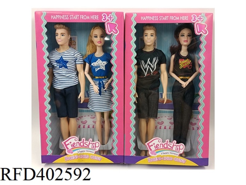 11.5-INCH SOLID BODY 9-JOINT FASHION DOUBLE BARBIE 2 ASSORTED