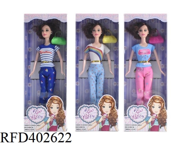 11.5-INCH REAL-LIFE HAND FASHION BARBIE DAU EARRINGS, HANDBAG 3 TYPES ASSORTED