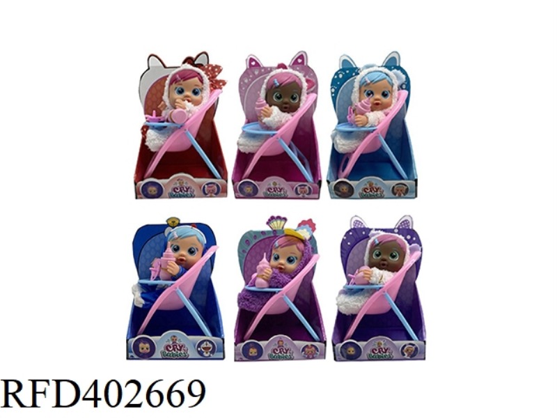 THE 6TH GENERATION 10-INCH VINYL CRYING DOLL WITH DINING CHAIR, FOUR-TONE MUSIC WITH TEARING FUNCTIO
