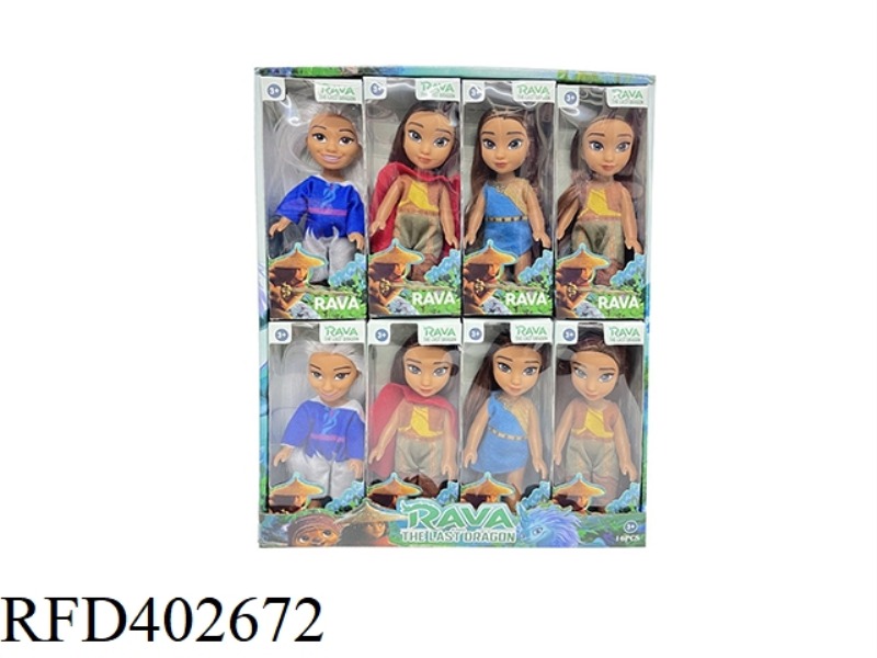 6-INCH DISPLAY BOX EMPTY-BODY PRINCESS RAYA RAYA, THE LEGEND OF THE DRAGON HUNTING (16PCS)