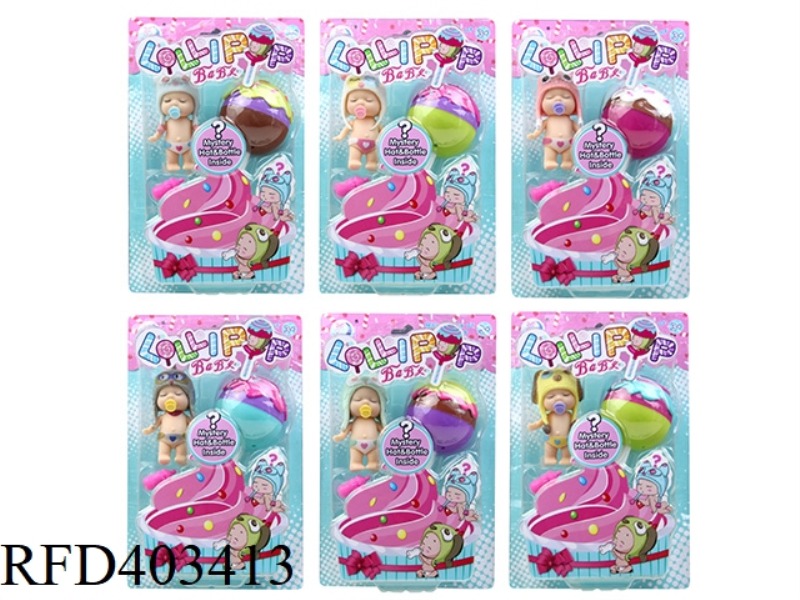 3 INCH DRINKING WATER, PEE, NAPPING BABY + LOLLIPOP COMBINATION BLISTER