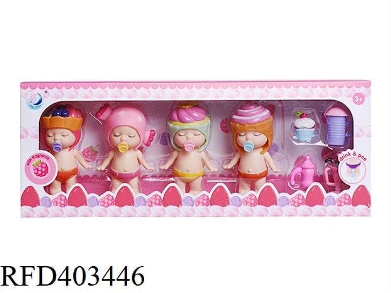 3-INCH SUGAR DOLLS FOR 4 PEOPLE
