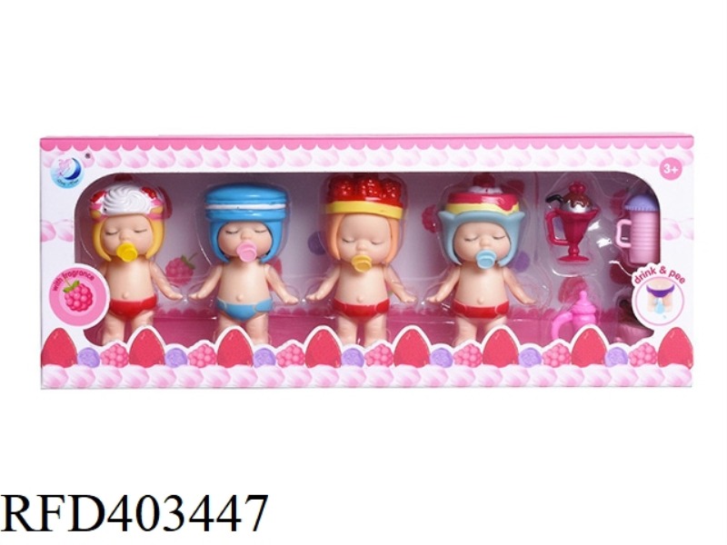 3-INCH SUGAR DOLLS FOR 4 PEOPLE