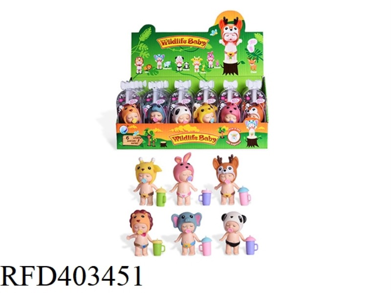 FOREST ANIMAL DOLL PVC24PCS
