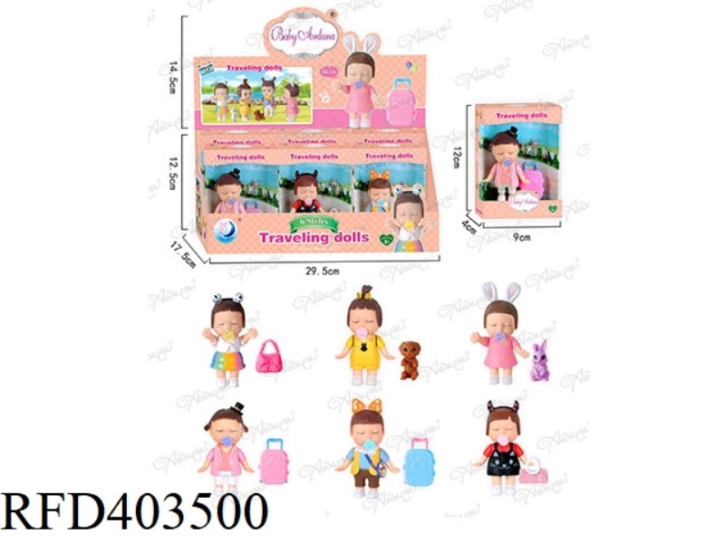 TRAVEL DOLL WITH CLOSED EYES 12PCS