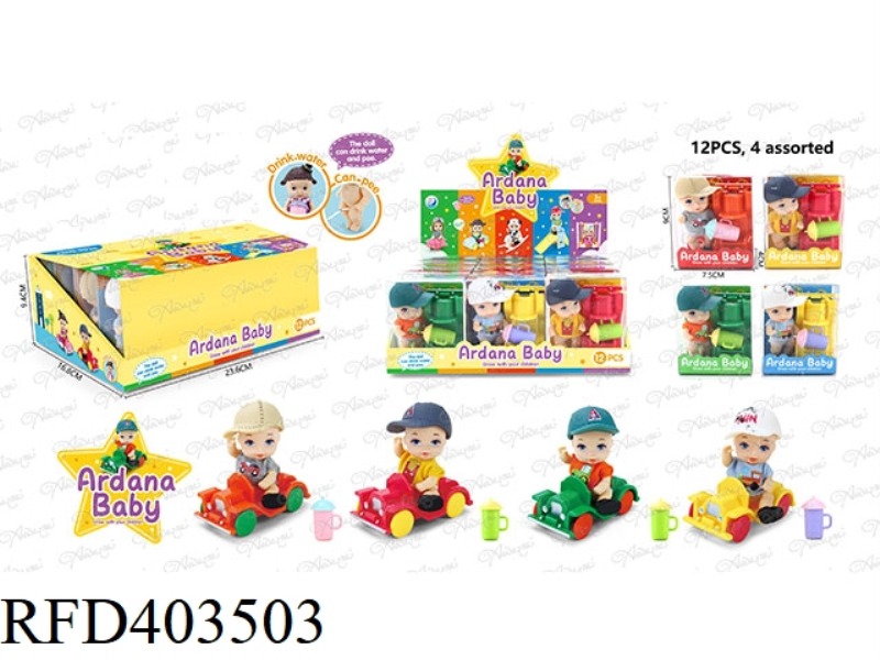 3 INCH DOLL RIDING OFF-ROAD VEHICLE 12PCS
