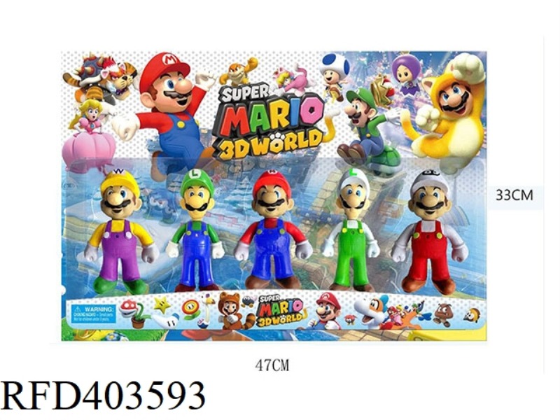 MARIO 5 PACK 1 STYLE, DOLL WITH LIGHT