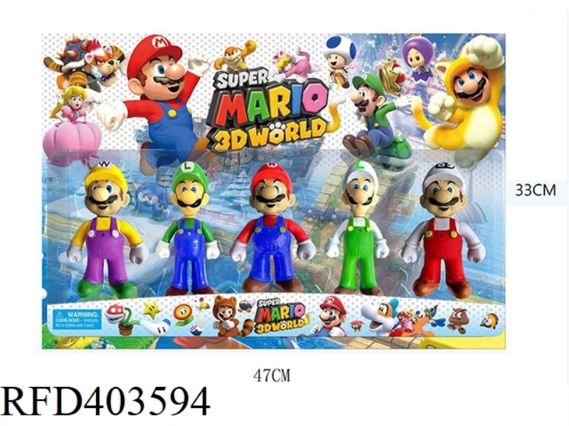 MARIO 5 PACKS 1 STYLE, DOLLS WITH LIGHTS IN BULK