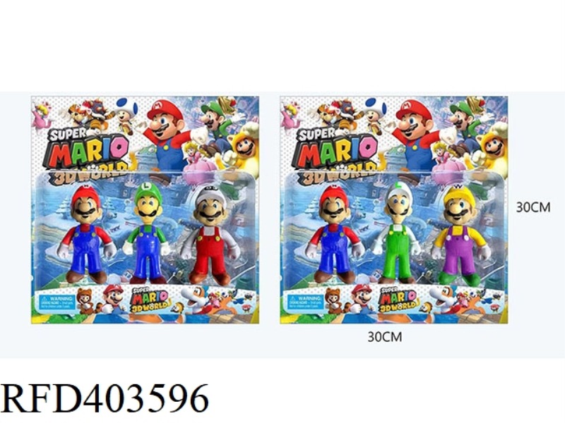 MARIO 3 PACKS 2 STYLES, DOLL WITH LIGHT, IN BULK