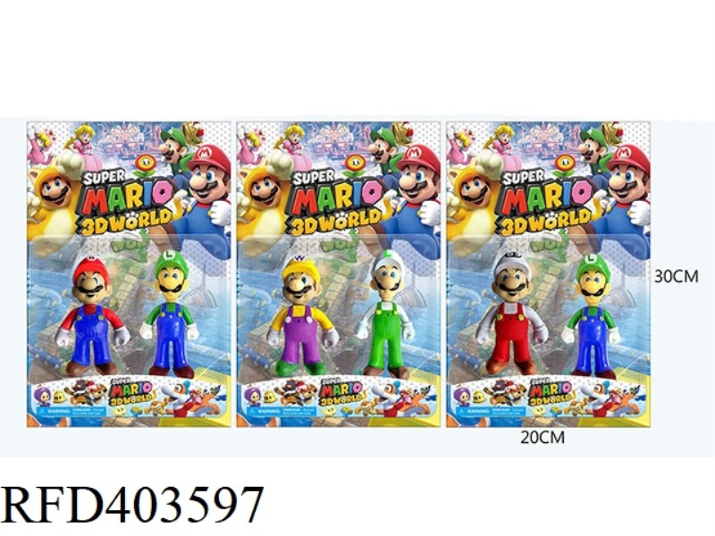 MARIO 2 PACK 3 STYLES, DOLL WITH LIGHT