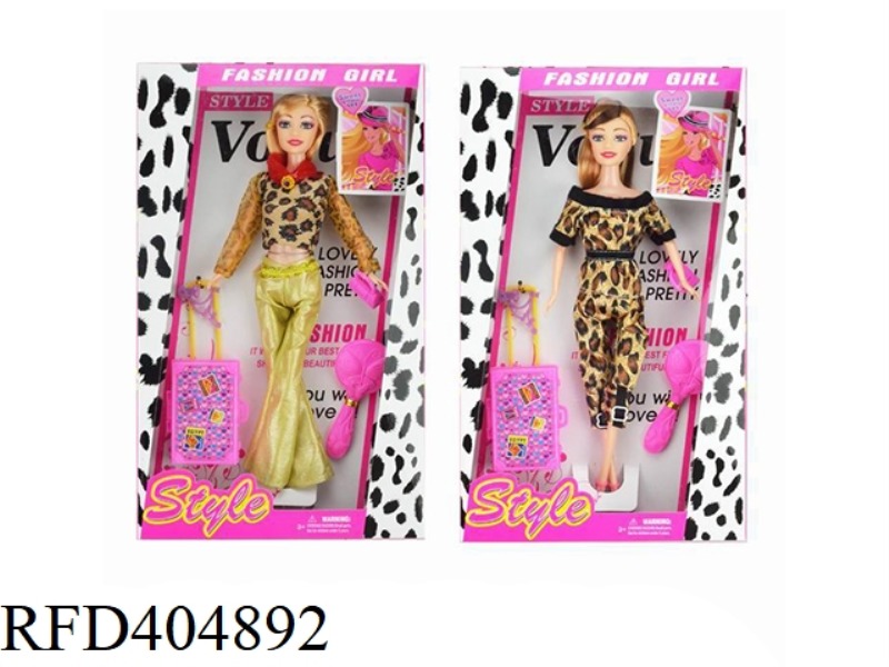 11.5 INCH SOLID BODY FASHION BARBIE TWO MIXED