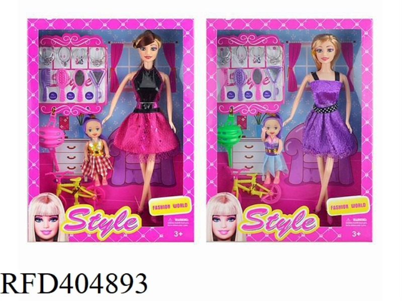 11.5 INCH SOLID BODY FASHION BARBIE TWO MIXED