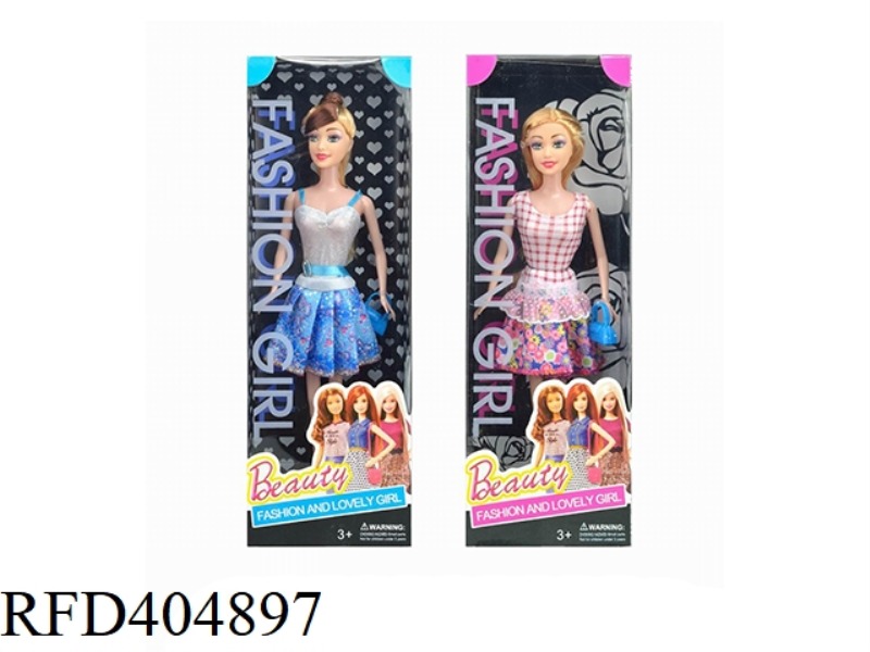 11-INCH SOLID FASHION BARBIE 4 ASSORTED