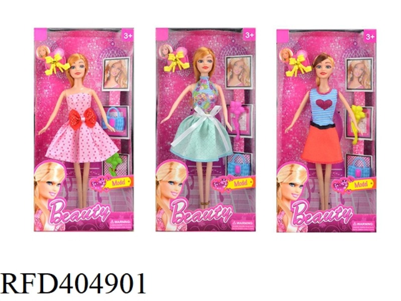11.5 INCH SOLID BODY FASHION BARBIE THREE ASSORTED