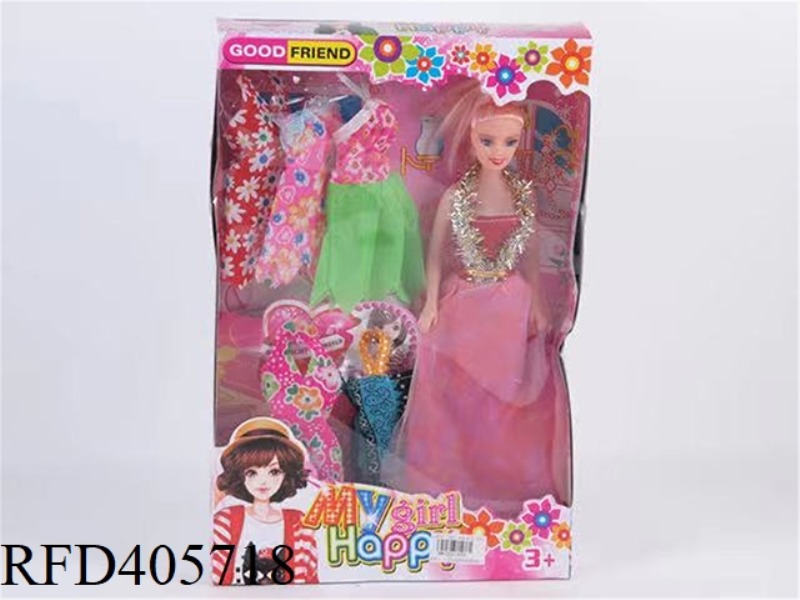 11.5-INCH MULTI-JOINT HOLLOW EVENING BARBIE DOLL COLOR BOX WITH MULTI-STYLE CLOTHING