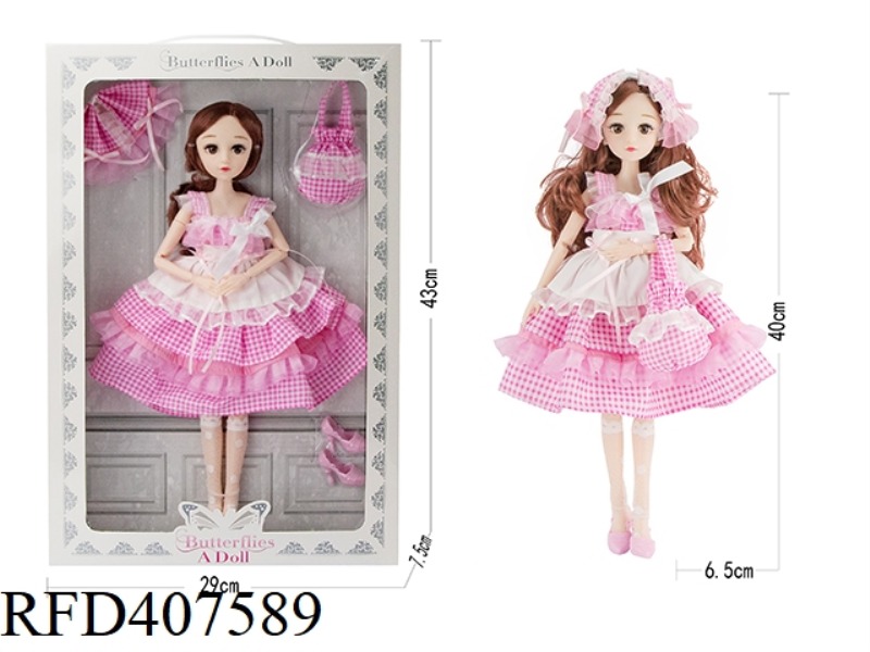 14 INCH 22 JOINT DOLL-PINK SKIRT