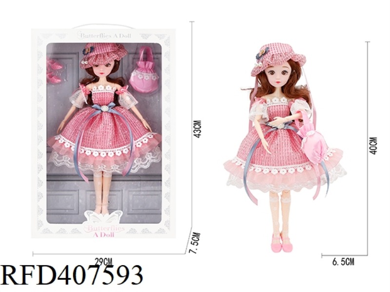 14 INCH 22 JOINT DOLL-WHITE SKIRT