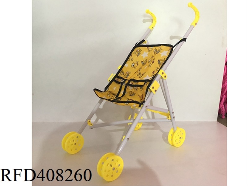 YELLOW PLASTIC CART (BEAR HEAD CLOTH)