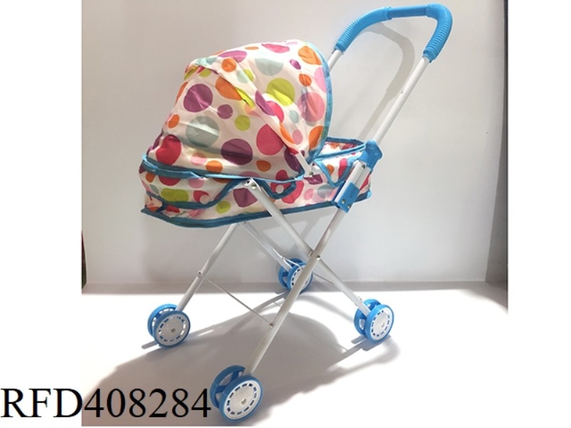 BLUE CIRCLE IRON CAR (POLKA DOT CLOTH)