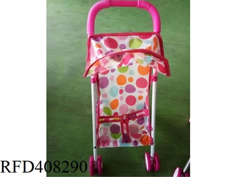 WHITE IRON CART (POLKA DOT CLOTH)