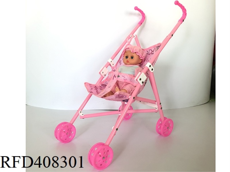 PLASTIC CAR WITH 12 INCH BOY DOLL