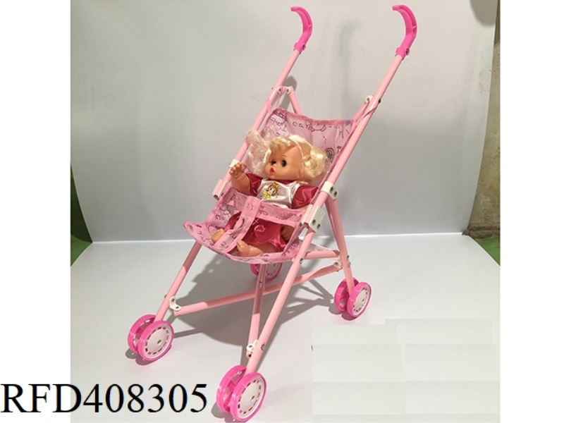IRON CART WITH 12-INCH FEMALE DOLL (TWO-COLOR MIXED)