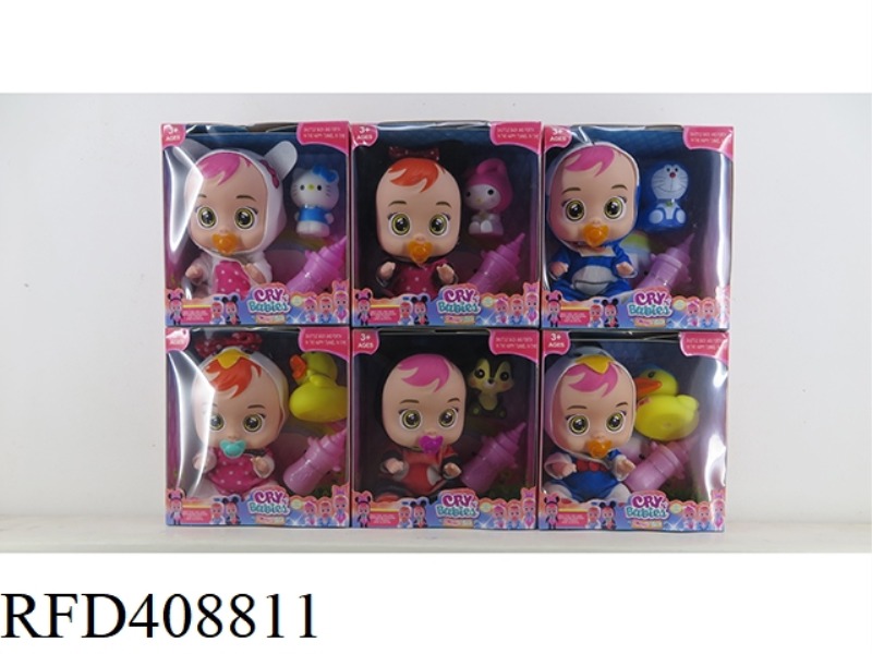 6-INCH SOLID BODY FAT BOY (WITH MUSIC, YOU CAN DRINK WATER, TEARS, PLUS ANIMALS AND ACCESSORIES) CRY