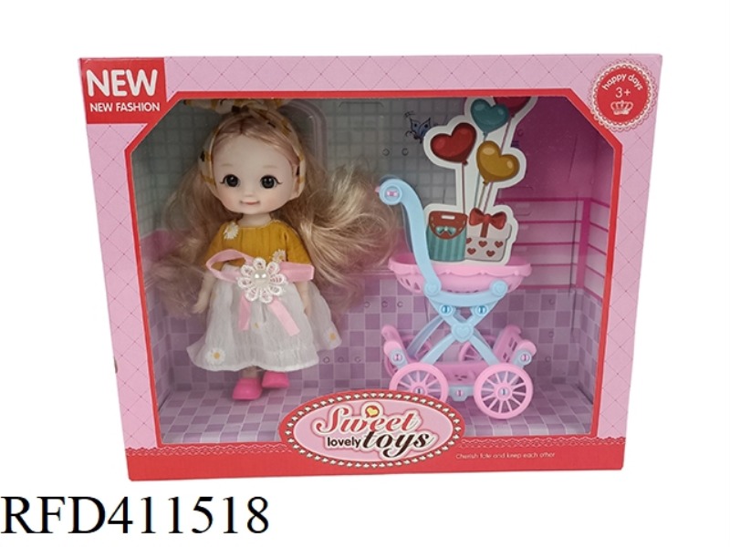 6 INCH BARBIE DOLL STROLLER SET