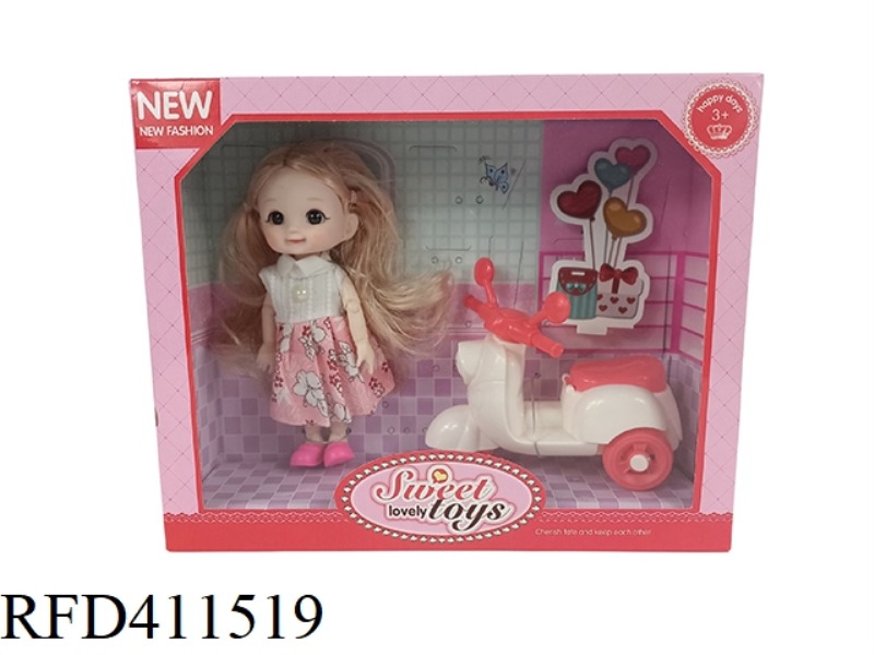 6 INCH BARBIE DOLL MOTORCYCLE SET