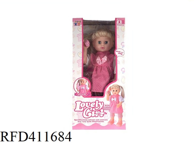 TALKING ON THE PHONE, WALKING, SINGING DOLL