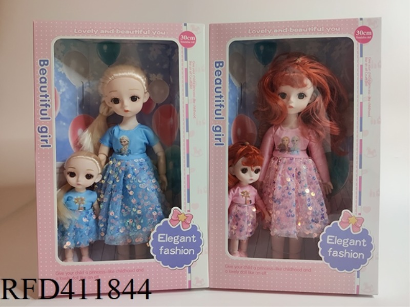 12-INCH MULTI-JOINT + 6-INCH MULTI-JOINT SOLID BODY DOLL 2 ASSORTED