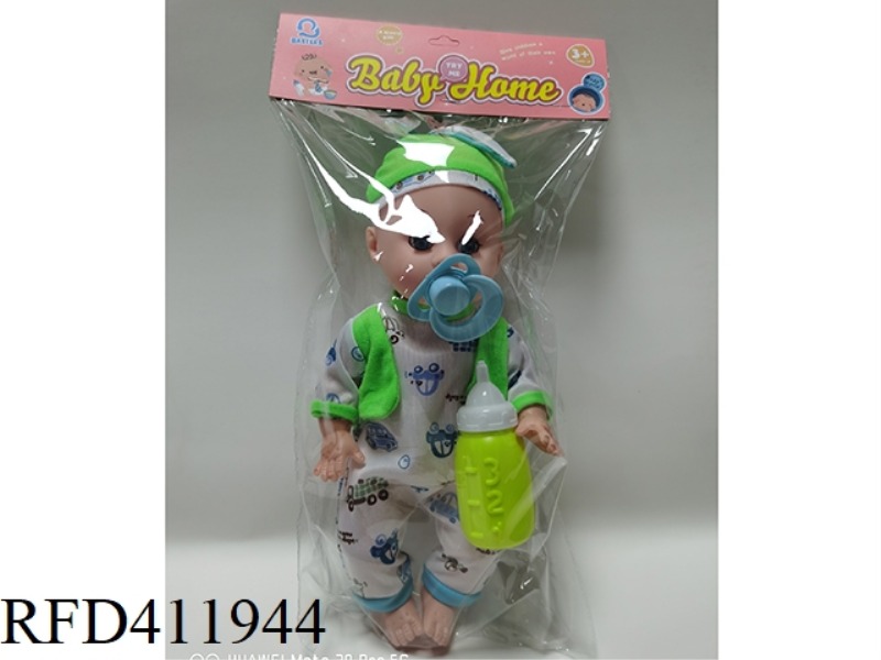 14-INCH VINYL HEAD/BOTTLE-BLOWING BODY LIVE EYE DOLL WITH 12 SOUND IC