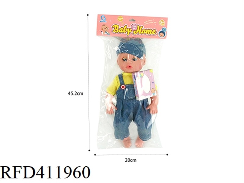 14-INCH VINYL HEAD/BOTTLE-BLOWING BODY LIVE EYE DOLL WITH 12 SOUND IC