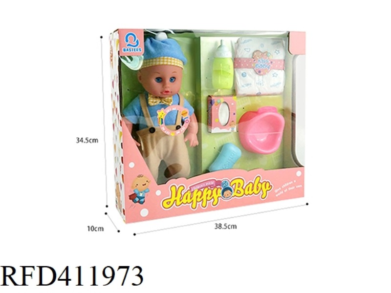 14 INCH FULL ENAMEL DOLL SET WITH 12 SOUND IC