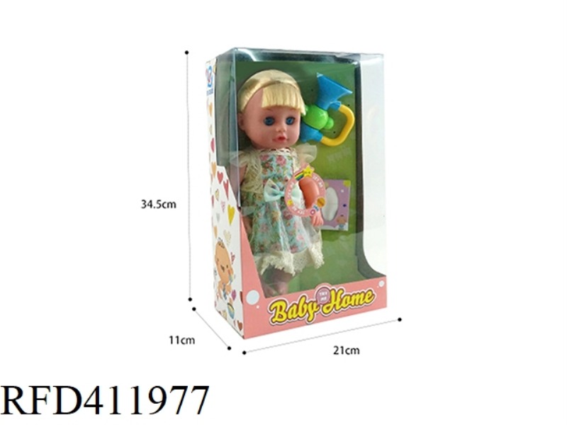 14-INCH VINYL HEAD/BOTTLE BODY LIVE EYE DOLL SET WITH 12 SOUND IC