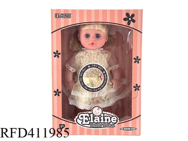 12 INCH VINYL HEAD BLOW BOTTLE BODY LIVE EYE DOLL WITH 12 SOUND IC