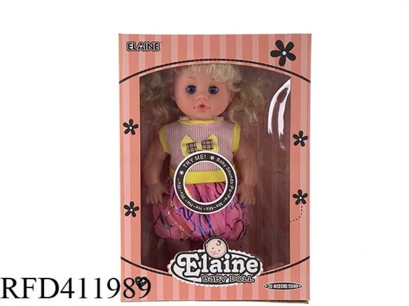 12 INCH VINYL HEAD BLOW BOTTLE BODY LIVE EYE DOLL WITH 12 SOUND IC