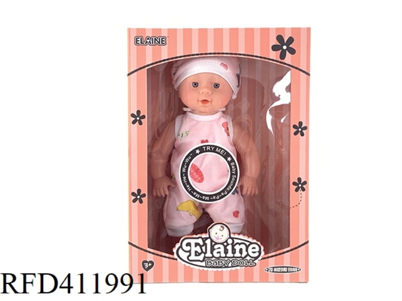 12 INCH VINYL HEAD BLOW BOTTLE BODY HALF EYE DOLL WITH 12 SOUND IC