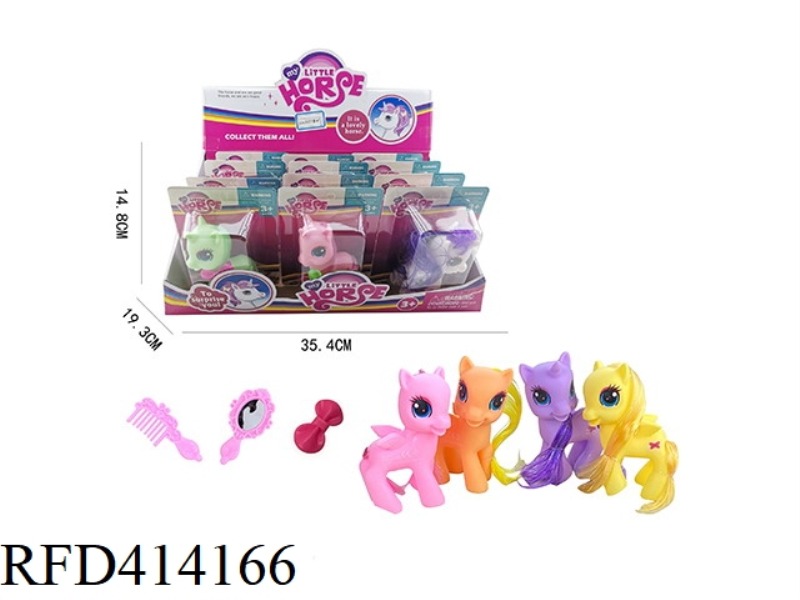 HORSE WITH COMB MIRROR 12PCS