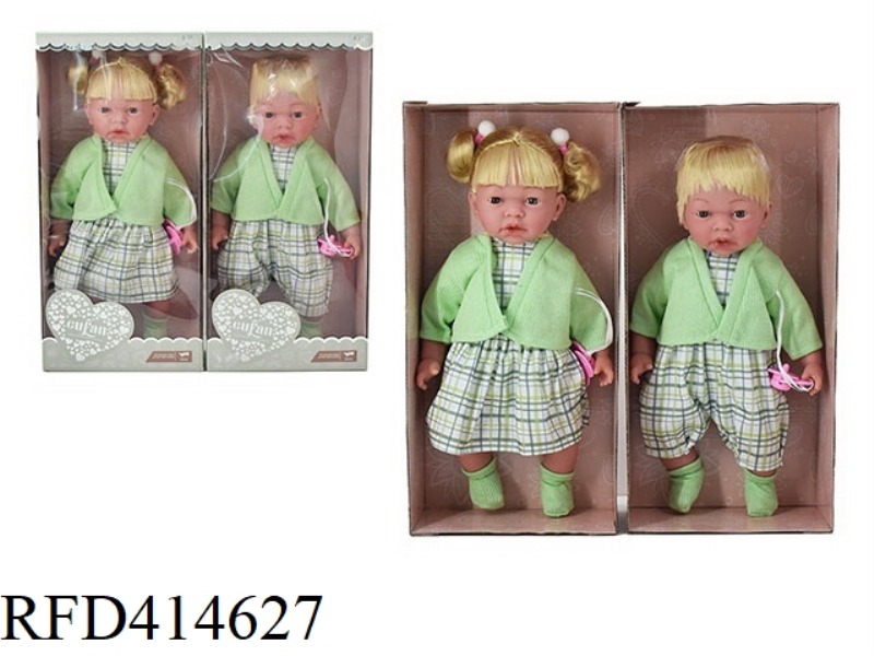 16 INCH COTTON BODY RUBBER HANDS AND FEET CAN SUCK MILK DOLL WITH IC