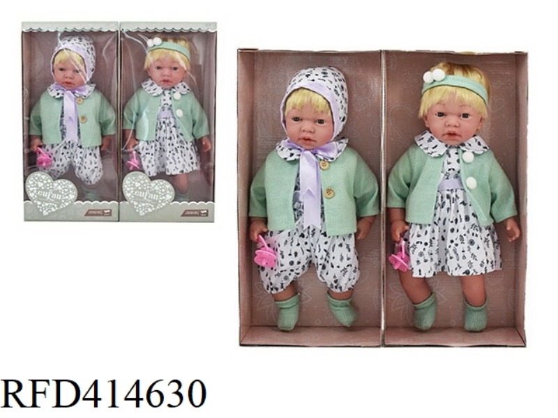 16 INCH COTTON BODY RUBBER HANDS AND FEET CAN SUCK MILK DOLL WITH IC