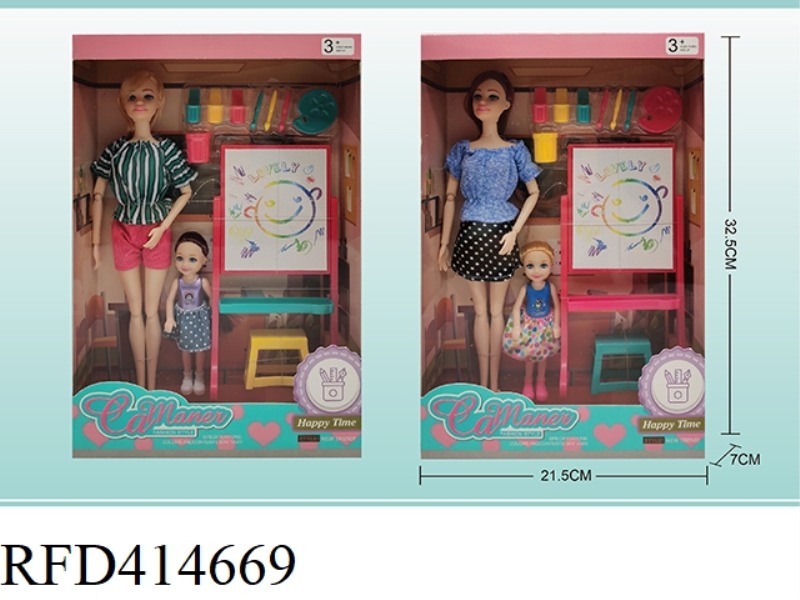 11 INCH PAINTER WITH 5.5 INCH GIRL