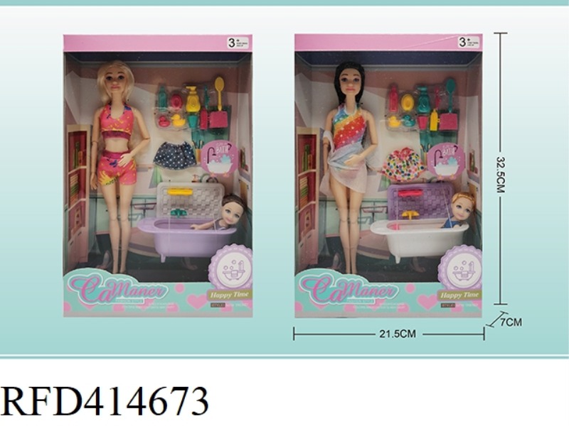 11 INCH BARBIE DOLL SPA WITH 5.5 INCH GIRL