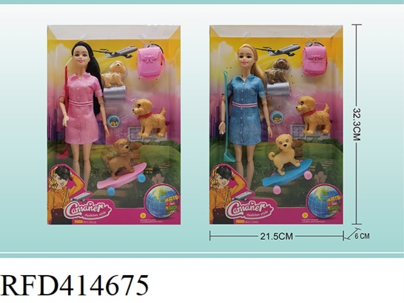 11 INCH BARBIE DOLL WITH CARE FOR THE PUPPY