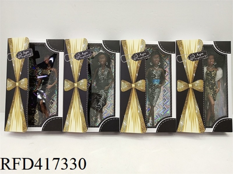 12.5 INCH BLACK DRESS BARBIE DOLL (4 ASSORTED)