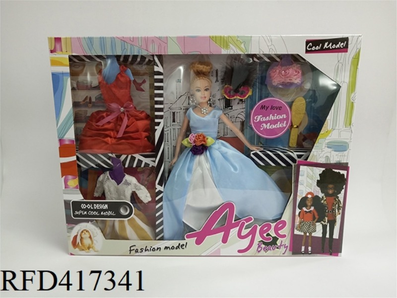 12.5 INCH WEDDING DRESS WITH BARBIE DOLL