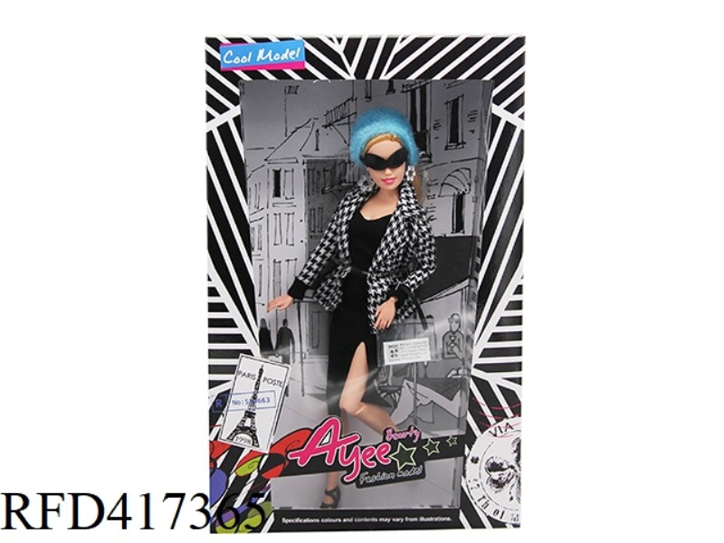 12.5 INCH BLACK SKIN FASHION BARBIE DOLL