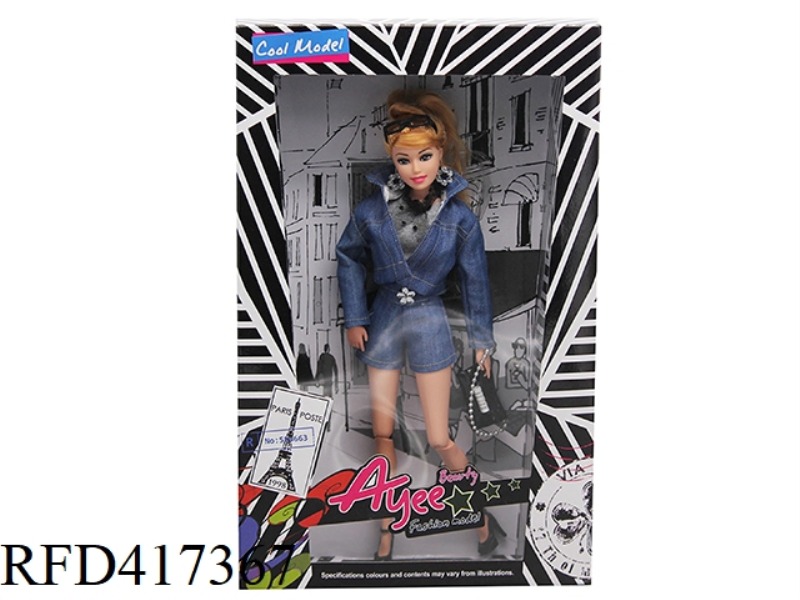12.5 INCH BLACK SKIN FASHION BARBIE DOLL