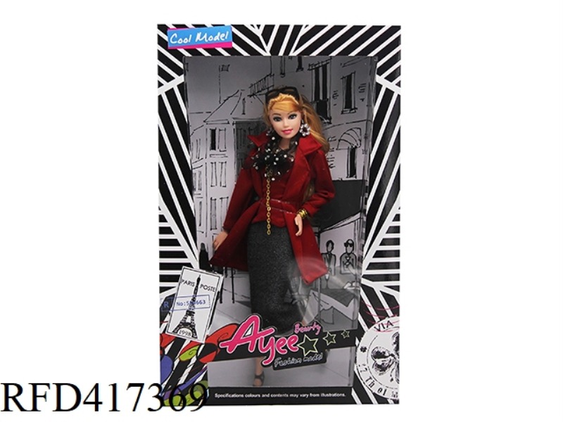 12.5 INCH BLACK SKIN FASHION BARBIE DOLL
